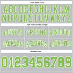 Custom Personalized Basketball Shorts with Name & Number - Gray Neon Green-White Authentic Throwback Style Personalized Gray