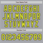 Custom Baseball Jersey with Personalized Name and Number - Gray Yellow Black Authentic Design Personalized Gray Neon Yellow-Black
