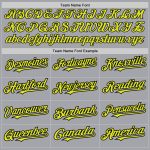 Custom Baseball Jersey with Personalized Name and Number - Gray Yellow Black Authentic Design Personalized Gray Neon Yellow-Black