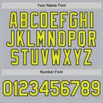 Custom Name and Number Authentic Baseball Jersey in Gray Neon Yellow and Black Lines - Personalized Team Jersey Personalized