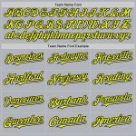 Custom Name and Number Authentic Baseball Jersey in Gray Neon Yellow and Black Lines - Personalized Team Jersey Personalized