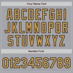 Custom Name and Number Baseball Jersey in Personalized Gray, Old Gold, Black - Authentic Team Jersey Personalized Gray Old