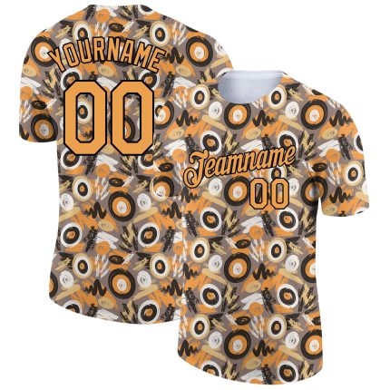 Custom Name and Number Graffiti T-Shirt - Personalized 3D Gray and Black Pattern Design for Team Performance Personalized