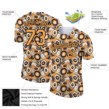 Custom Name and Number Graffiti T-Shirt - Personalized 3D Gray and Black Pattern Design for Team Performance Personalized