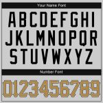 Custom Name and Number Authentic Baseball Jersey - Personalized Gray and Black Old Gold Team Jersey Personalized Gray Old