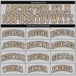 Custom Personalized Basketball Jersey - Gray Old Gold-Black, Authentic Throwback, Team Name & Number Personalized Gray Old