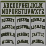 Custom Name and Number Memorial Day Baseball Jersey - Personalized Gray Olive-Black Authentic Team Jersey Personalized Gray