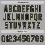 Custom Name Number Two Tone Bomber Varsity Letterman Jacket Gray Olive Black Cream Full-Snap Personalized Personalized Gray
