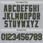 Custom Name Number Unisex Softball Jersey - Personalized Gray Olive-Black Two-Button Design Personalized Gray Olive-Black