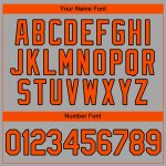 Personalized Gray and Orange Black Baseball Jersey - Authentic Custom Team Gear Personalized Gray Orange-Black Authentic