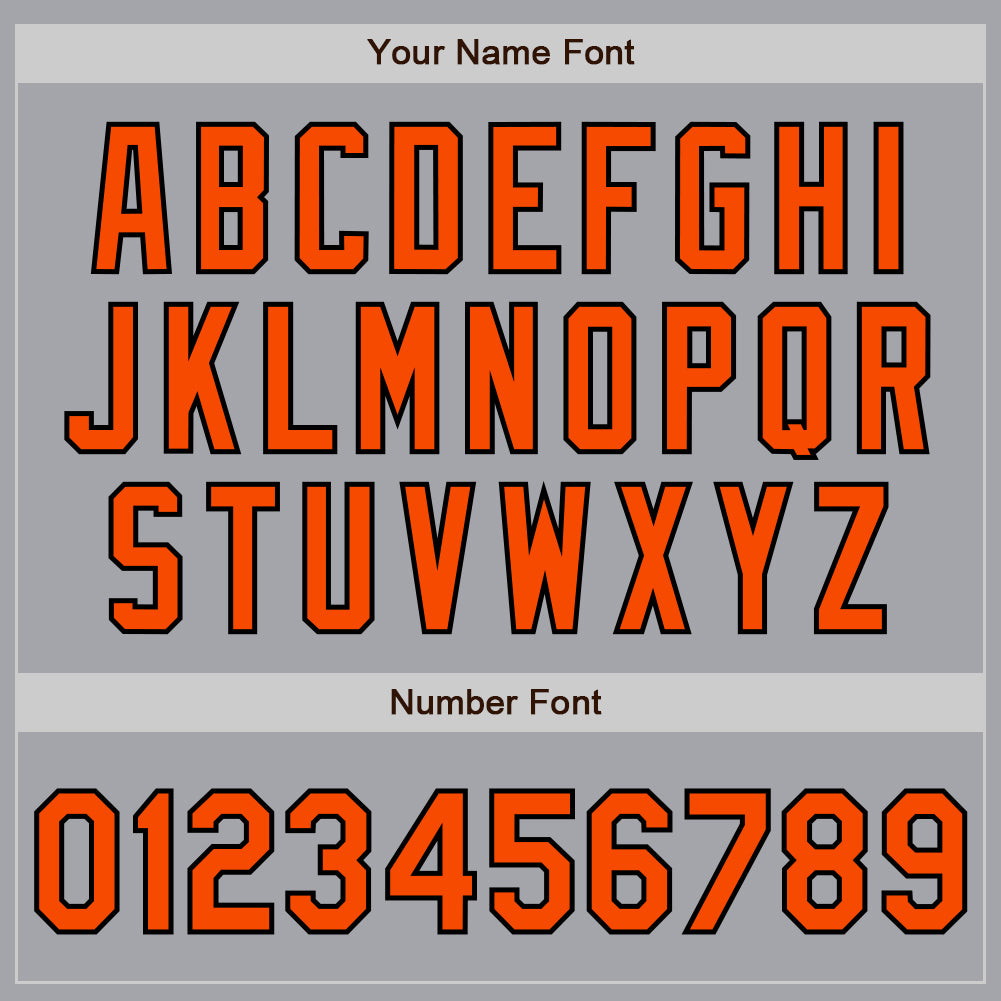 Personalized Gray Orange-Black Authentic Raglan Sleeves Baseball Jersey Team Custom Name and Number Custom Baseball Jersey - Personalized Gray Orange-Black Authentic Raglan Sleeves with Team Name and Number Personalized Gray - Image 5
