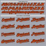 Personalized Gray Orange Black Baseball Jersey - Authentic Sleeveless Design Personalized Gray Orange-Black Authentic Sleeveless