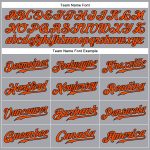 Custom Authentic Sleeveless Baseball Jersey, Personalized Gray and Orange-Black Design with Name and Number Personalized