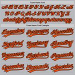 Custom Name Number Baseball Jersey - Personalized Gray Orange-Black Authentic Throwback Design Personalized Gray Orange-Black