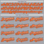 Custom Name and Number Personalized Two Tone Baseball Jersey - Gray Orange Black Authentic Sports Apparel Personalized Gray