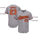 Customizable Gray Black Orange Baseball Jersey with Personalized Name and Number Personalized Gray Orange-Black Baseball