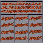 Custom Name and Number Authentic Baseball Jersey with Personalized 3D Gray Orange Black Camo Pattern Personalized Gray Orange