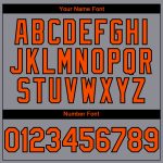 Custom Name and Number Authentic Baseball Jersey with Personalized 3D Gray Orange Black Camo Pattern Personalized Gray Orange