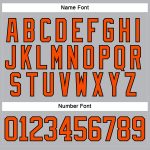 Custom Name and Number Personalized Hockey Jersey - Gray Orange-Black Lace Neck Team Apparel Personalized Gray Orange-Black