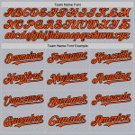 Custom Name and Number Authentic Baseball Jersey - Personalized Gray Orange Black Line Team Jersey Personalized Gray Orange-Black