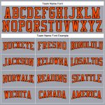 Custom Team Long Sleeve Performance T-Shirt with Personalized Name and Number - Gray Orange-Black Personalized Gray Orange-Black