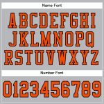 Custom Gray Black Orange Mesh Football Jersey Authentic Personalized Gray Orange-Black Mesh Authentic Football Jersey