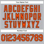 Custom Personalized Golf Polo Shirt with Team Name and Number - Gray Orange-Black Performance Vapor Personalized Gray Orange-Black