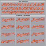 Custom Name and Number Baseball Jersey - Personalized Gray Orange-Light Blue Authentic Raglan Sleeves Personalized Gray Orange-Light