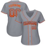 Custom Personalized Baseball Jersey with Name and Number - Gray Orange-Navy Authentic Drift Fashion Team Gear Personalized