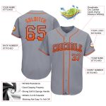 Custom Personalized Baseball Jersey with Name and Number - Gray Orange-Navy Authentic Drift Fashion Team Gear Personalized