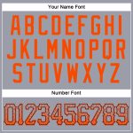 Custom Personalized Baseball Jersey with Name and Number - Gray Orange-Navy Authentic Drift Fashion Team Gear Personalized