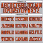 Custom Personalized Football Jersey - Gray Orange-Navy Mesh with Team Name and Number Personalized Gray Orange-Navy Mesh