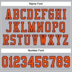 Custom Personalized Football Jersey - Gray Orange-Navy Mesh with Team Name and Number Personalized Gray Orange-Navy Mesh