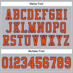 Personalized Football Jersey - Gray Orange Navy Mesh Authentic Style Personalized Gray Orange-Navy Mesh Authentic Football