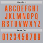 Custom Team Name and Number Golf Polo Shirt - Personalized Gray and Orange Performance Shirt Personalized Gray Orange Performance