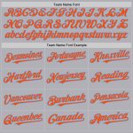 Custom Name and Number Personalized Baseball Jersey - Gray Orange Powder Blue Authentic Mesh Throwback Style Personalized