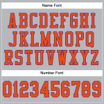 Custom Football Jersey with Personalized Name and Number - Gray Orange-Purple Mesh Authentic Team Apparel Personalized Gray