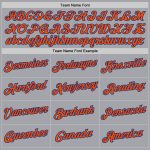 Custom Team Basketball Jersey with Personalized Name & Number - Gray Orange-Royal Authentic Throwback Personalized Gray Orange-Royal