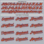 Custom Name and Number Authentic Baseball Jersey - Personalized Gray and Orange-Royal Line Personalized Gray Orange-Royal
