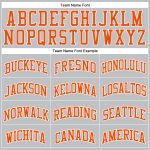 Custom Name Number Basketball Jersey - Gray Orange White Authentic Throwback Team Design Personalized Gray Orange-White Authentic