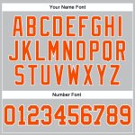 Custom Name Number Basketball Jersey - Gray Orange White Authentic Throwback Team Design Personalized Gray Orange-White Authentic
