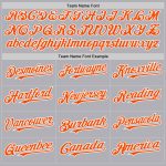 Custom Personalized Baseball Jersey with Team Name and Number - Gray Orange White Mesh Authentic Throwback Personalized Gray