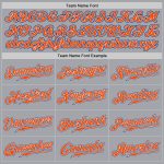 Custom Baseball Jersey - Personalized Gray Orange White-Royal Jersey with Team Name and Number Personalized Gray Orange White-Royal