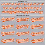 Custom Name Number Personalized Unisex Softball Jersey Gray Orange White Two-Button Design Personalized Gray Orange-White