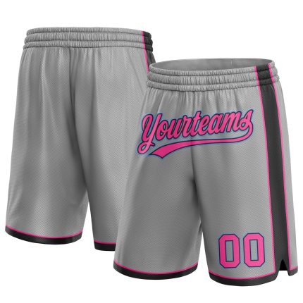 Custom Basketball Shorts with Name & Number - Personalized Gray, Pink, Black, Light Blue Team Gear Personalized Gray Pink