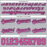 Custom Team Basketball Shorts with Name and Number - Gray Pink Black-Light Blue Authentic Throwback Style Personalized Gray