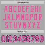 Personalized Two Tone Bomber Varsity Letterman Jacket Gray Pink Black Light Blue Full-Snap Personalized Gray Pink Black-Light
