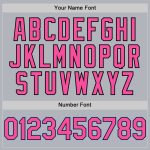 Custom Name and Number Baseball Jersey - Personalized Gray Pink Black Light Blue Line Design Personalized Gray Pink Black-Light