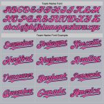 Custom Name and Number Baseball Jersey - Personalized Gray Pink Black Light Blue Line Design Personalized Gray Pink Black-Light