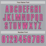 Personalized Authentic Baseball Jersey in Gray, Pink, and Kelly Green Personalized Gray Pink-Kelly Green Authentic Baseball
